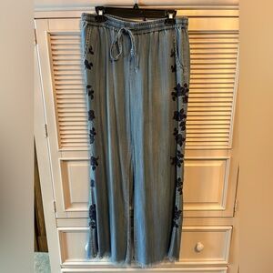 Billy T Embroidered Denim Pants